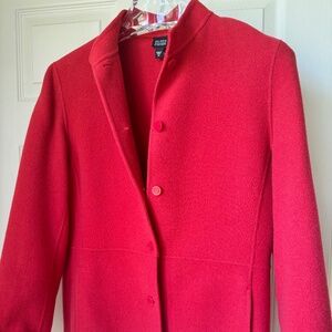 Eileen Fisher Red Wool Cashmere Jacket Size Medium